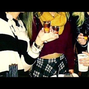 Great deal! Cropped Maroon Sweater Top!